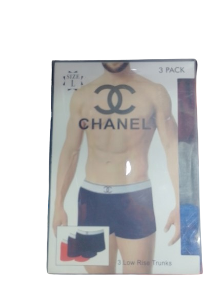 CHANNEL COTTON STRETCH TRUNKS 3IN1