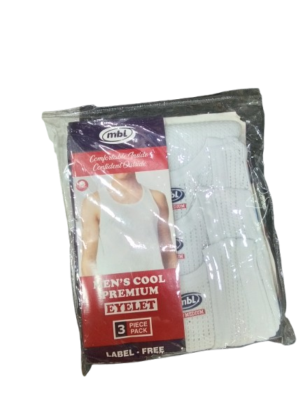 MBL eyelet mens cool premuim singlet